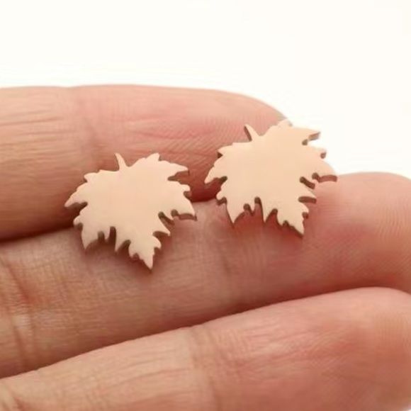 Autumn Leaf Earrings - Picture 2 of 6